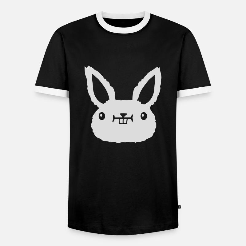 Dear kawaii Face - Men's Ringer Shirt - black/white