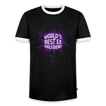 La meilleure ex petite amie du monde - T-shirt contrasté Homme - noir/blanc - Devant - AI Model Female 172 light (172cm) & AI Model Male 178 light (178cm)