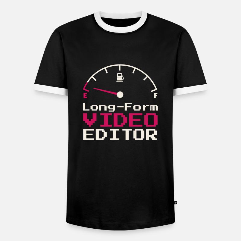 Video-Editor - Männer Kontrast-T-Shirt - Schwarz/Weiß