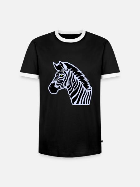 zebra - Men's Ringer Shirt - black/white