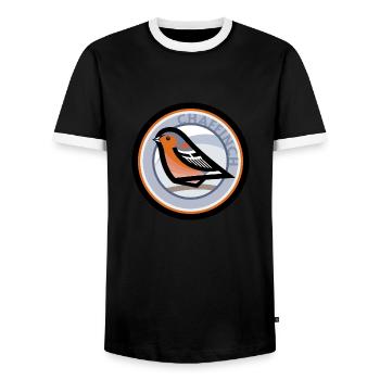 Chaffinch - Men's Ringer Shirt - black/white - Front - AI Model Female 172 light (172cm) & AI Model Male 178 light (178cm)