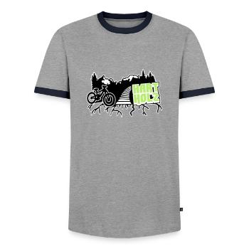 BOIS Freeride - T-shirt contrasté Homme - gris/marine  - Devant - AI Model Female 172 light (172cm) & AI Model Male 178 light (178cm)