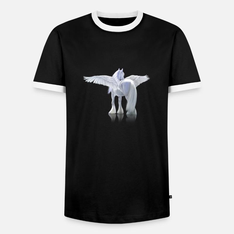 Pegasus - Men's Ringer Shirt - black/white