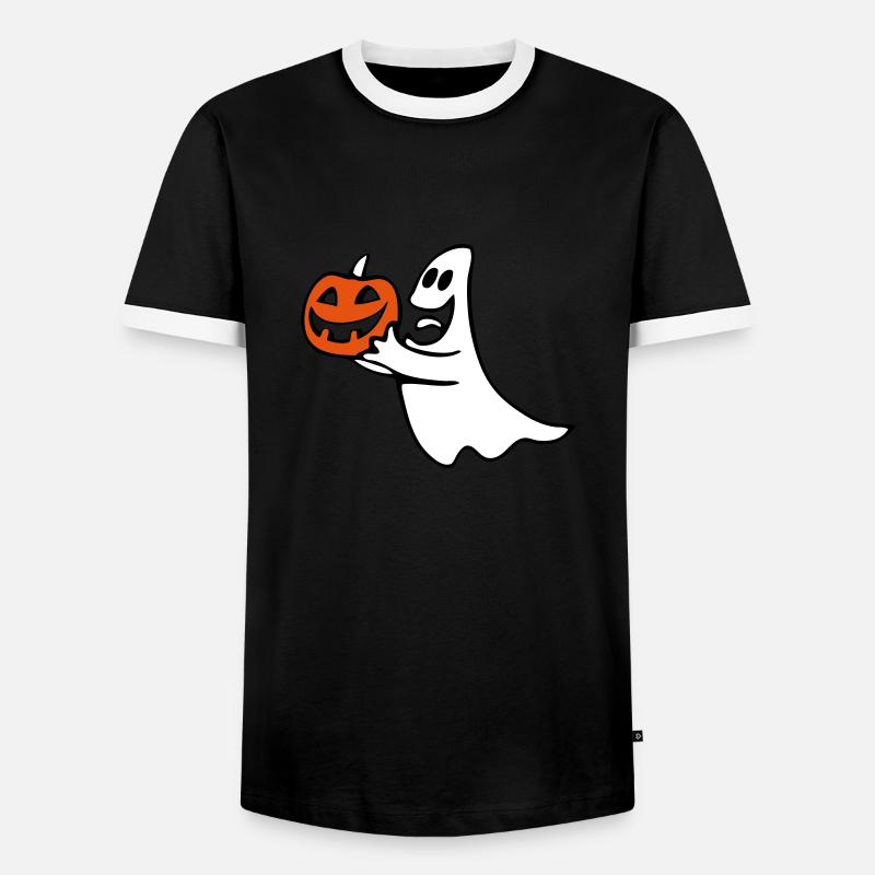 Ghost - Men's Ringer Shirt - black/white