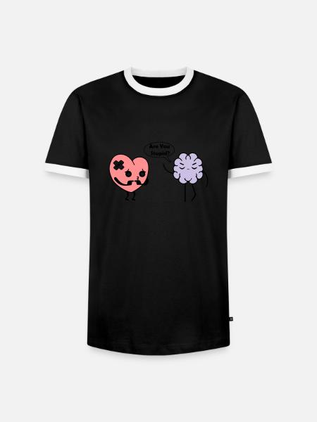 Learn Heart - Men's Ringer Shirt - black/white
