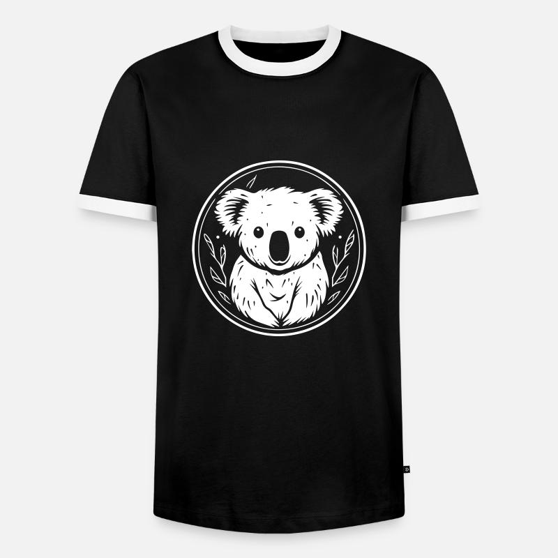 Koala - Männer Kontrast-T-Shirt - Schwarz/Weiß
