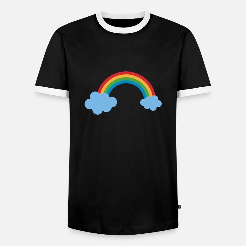 Rainbow - Men's Ringer Shirt - black/white