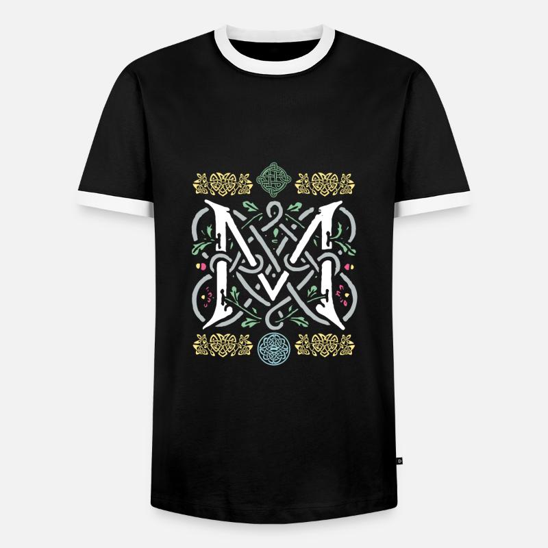 M - Männer Kontrast-T-Shirt - Schwarz/Weiß