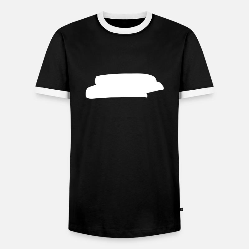 Doodle background shape - Men's Ringer Shirt - black/white