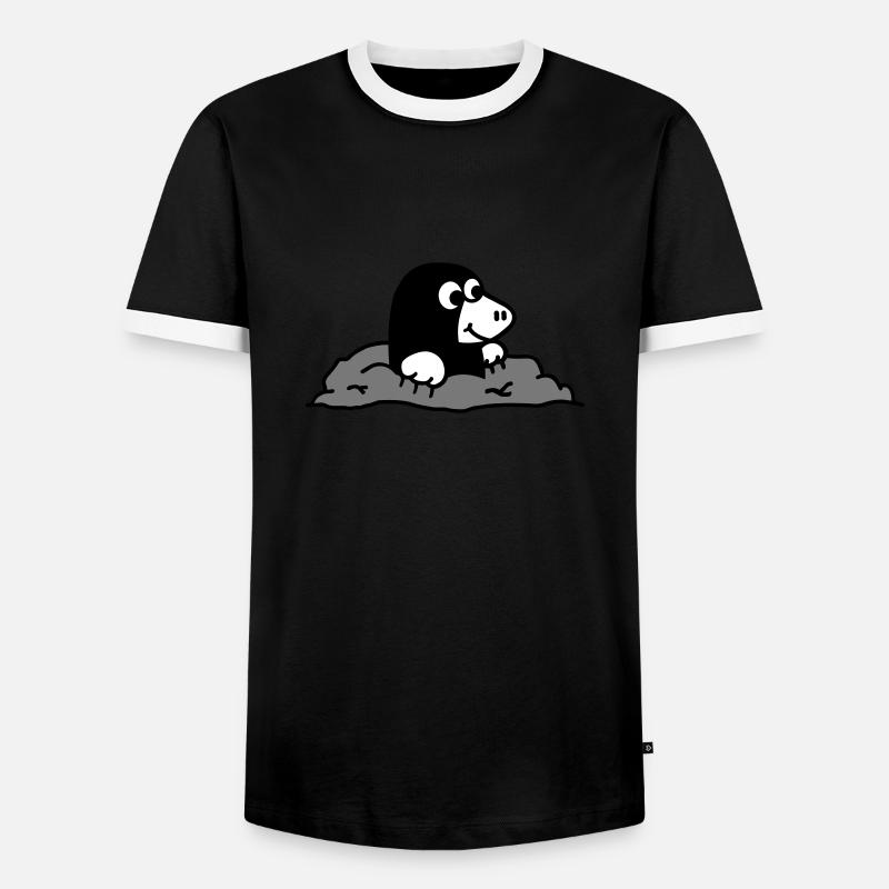 Mole - Men's Ringer Shirt - black/white