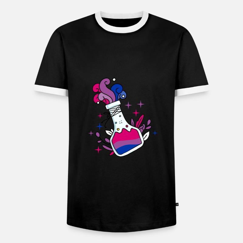 Bisexueller Trank Bisexual Pride - Männer Kontrast-T-Shirt - Schwarz/Weiß