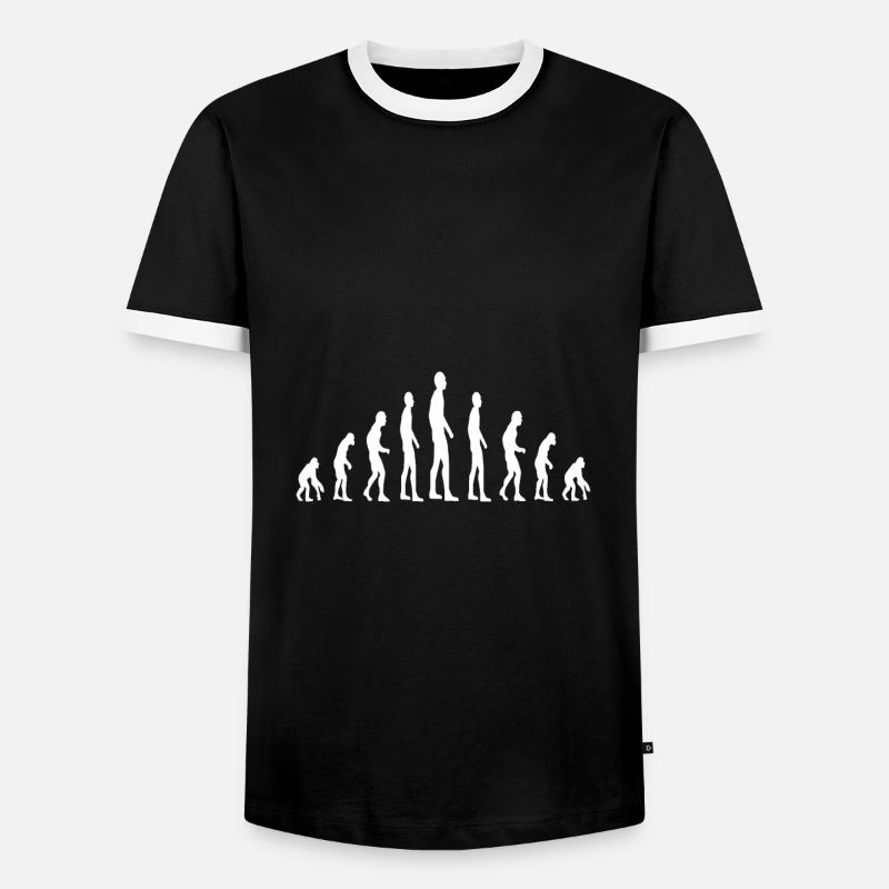 Évolution - T-shirt contrasté Homme - noir/blanc