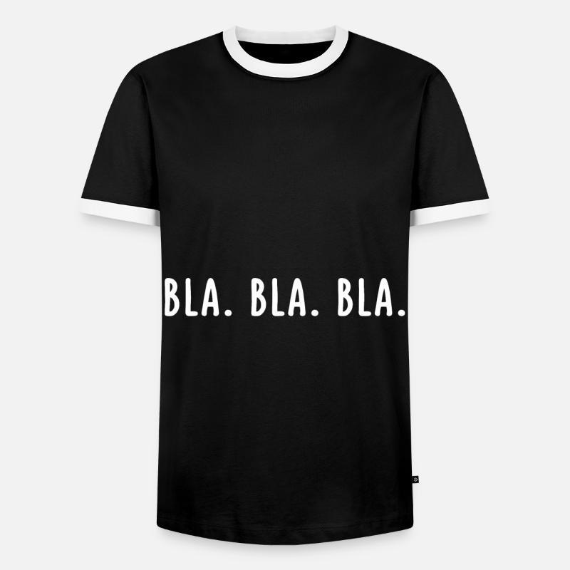 BLABLABLA - Men's Ringer Shirt - black/white