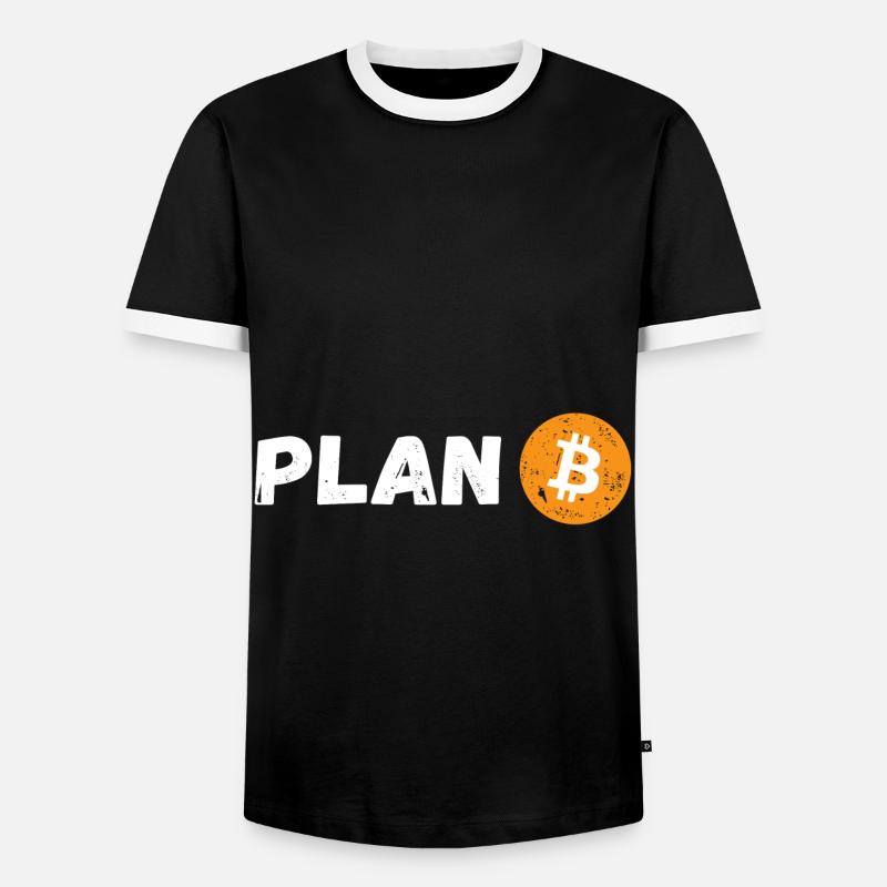 PLAN B - Männer Kontrast-T-Shirt - Schwarz/Weiß