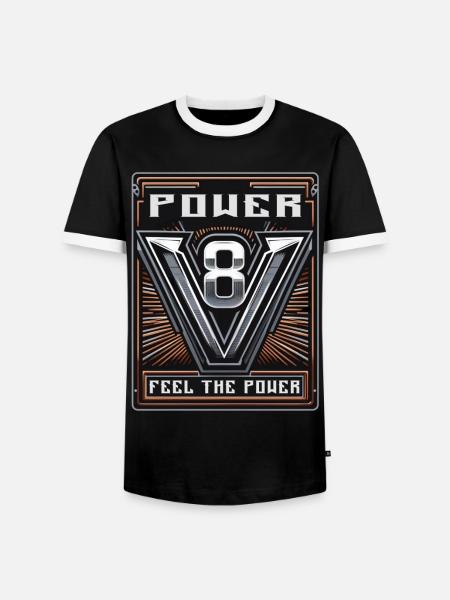 V8 - Men's Ringer Shirt - black/white