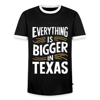 État du Texas Texans Texas - T-shirt contrasté Homme - noir/blanc - Devant - AI Model Female 172 light (172cm) & AI Model Male 178 light (178cm)