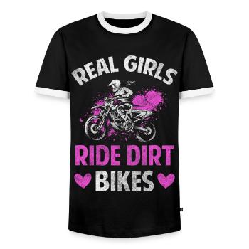 Vélo Vélo Vélo Vélo - T-shirt contrasté Homme - noir/blanc - Devant - AI Model Female 172 light (172cm) & AI Model Male 178 light (178cm)