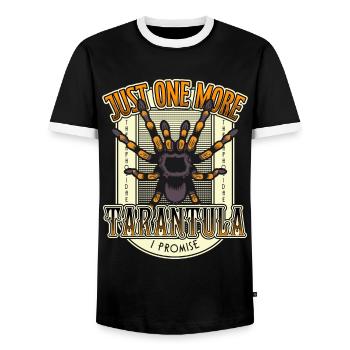 Nur noch eine Tarantel verspreche ich Tattoo Style - Männer Kontrast-T-Shirt - Schwarz/Weiß - Vorne - AI Model Female 172 light (172cm) & AI Model Male 178 light (178cm)