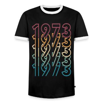 Rights 1973 Defend Roe v Wade Reproductive Rights - Men's Ringer Shirt - black/white - Front - AI Model Female 172 light (172cm) & AI Model Male 178 light (178cm)