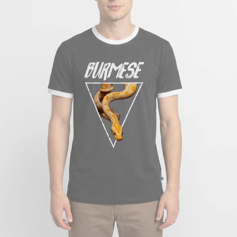 Propriétaire de serpent Python birman T-shirt contrasté Homme