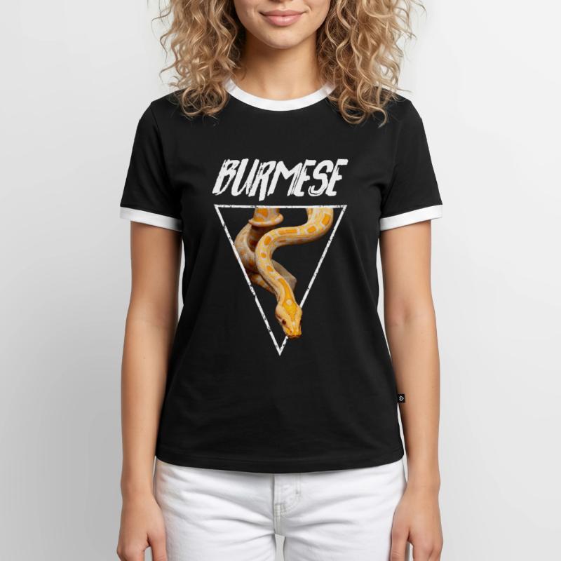 Propriétaire de serpent Python birman T-shirt contrasté Homme