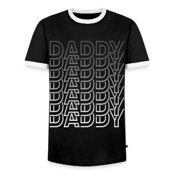 Papa Rétro Vintage Fête des Pères - T-shirt contrasté Homme - noir/blanc - Devant - AI Model Female 172 light (172cm) & AI Model Male 178 light (178cm)