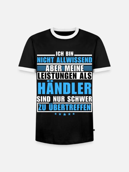 Unübertroffene Leistung als Händler - Männer Kontrast-T-Shirt - Schwarz/Weiß