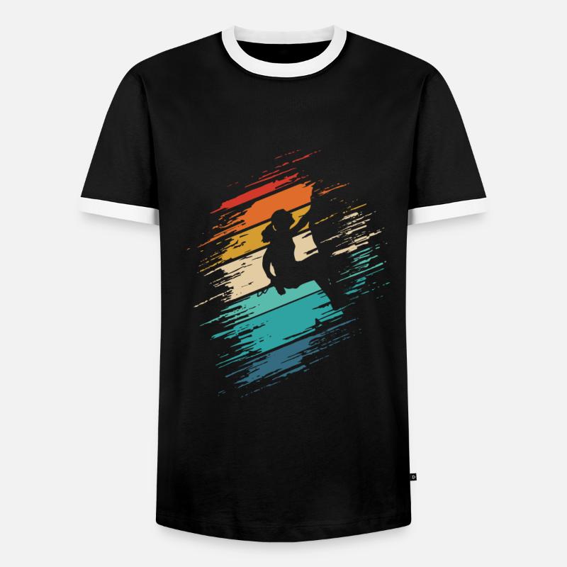 Climber - Men's Ringer Shirt - black/white