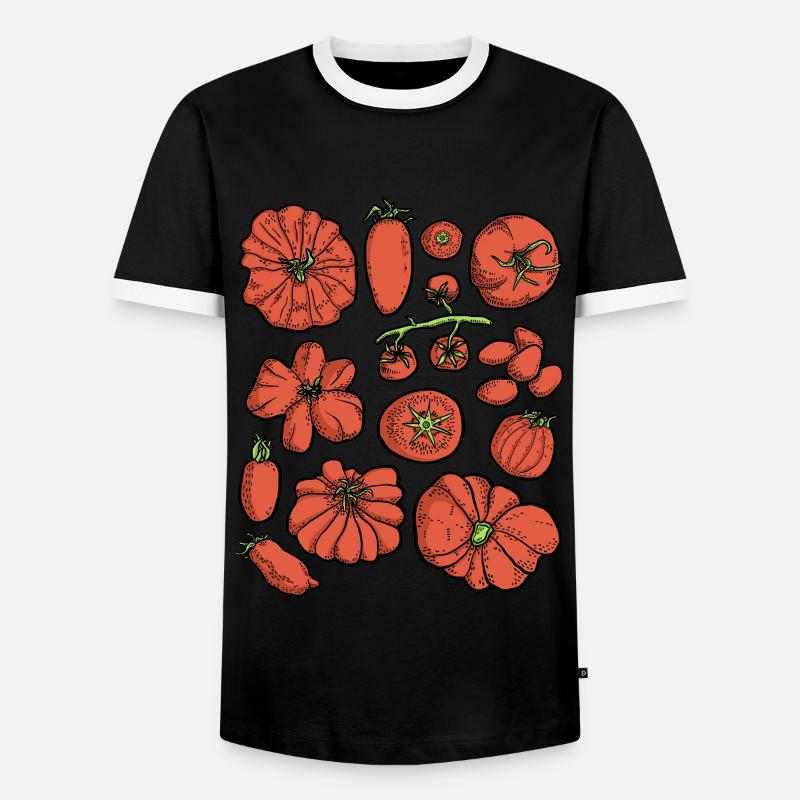 Tomatoes - Men's Ringer Shirt - black/white