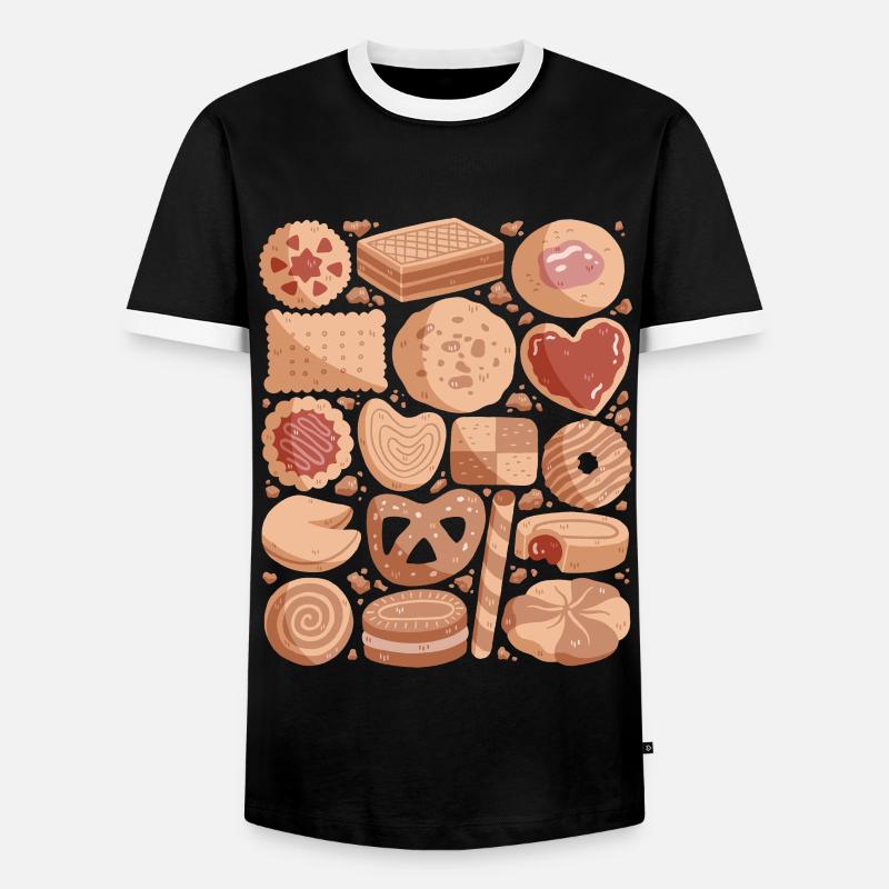 Biscuits - Men's Ringer Shirt - black/white