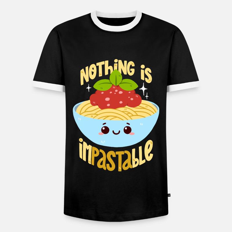 Pasta pun - Men's Ringer Shirt - black/white
