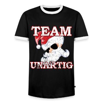 Weihnachten Lustige Sprüche - Männer Kontrast-T-Shirt - Schwarz/Weiß - Vorne - AI Model Female 172 light (172cm) & AI Model Male 178 light (178cm)