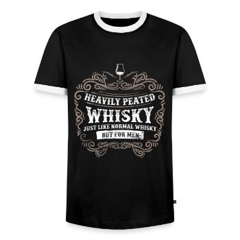 Lustiger Whiskey Whisky Trinker Vintage Spruch - Männer Kontrast-T-Shirt - Schwarz/Weiß - Vorne - AI Model Female 172 light (172cm) & AI Model Male 178 light (178cm)