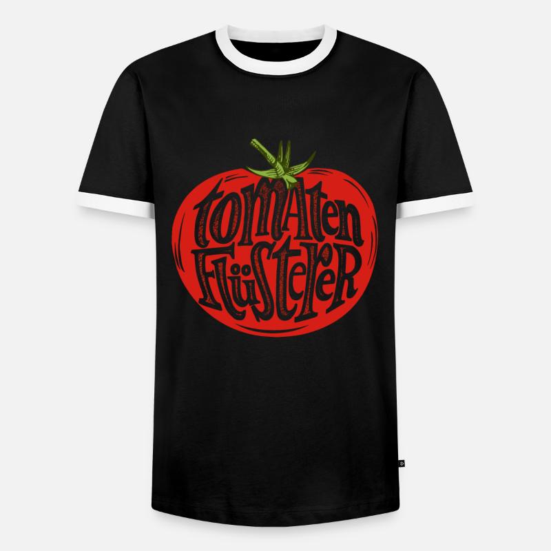 Der Tomaten Flüsterer Gartenfreunde - Männer Kontrast-T-Shirt - Schwarz/Weiß