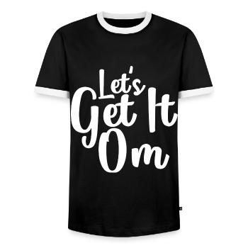 Yoga Yoga Meditation Spiritual Namaste Gift - Men's Ringer Shirt - black/white - Front - AI Model Female 172 light (172cm) & AI Model Male 178 light (178cm)