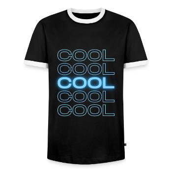 Cool chilled sayings quote slogan youth word - Men's Ringer Shirt - black/white - Front - AI Model Female 172 light (172cm) & AI Model Male 178 light (178cm)