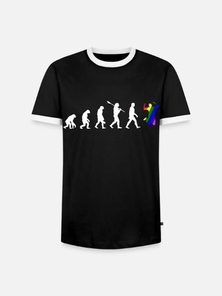 Paramor, Pride Light - Men's Ringer Shirt - black/white