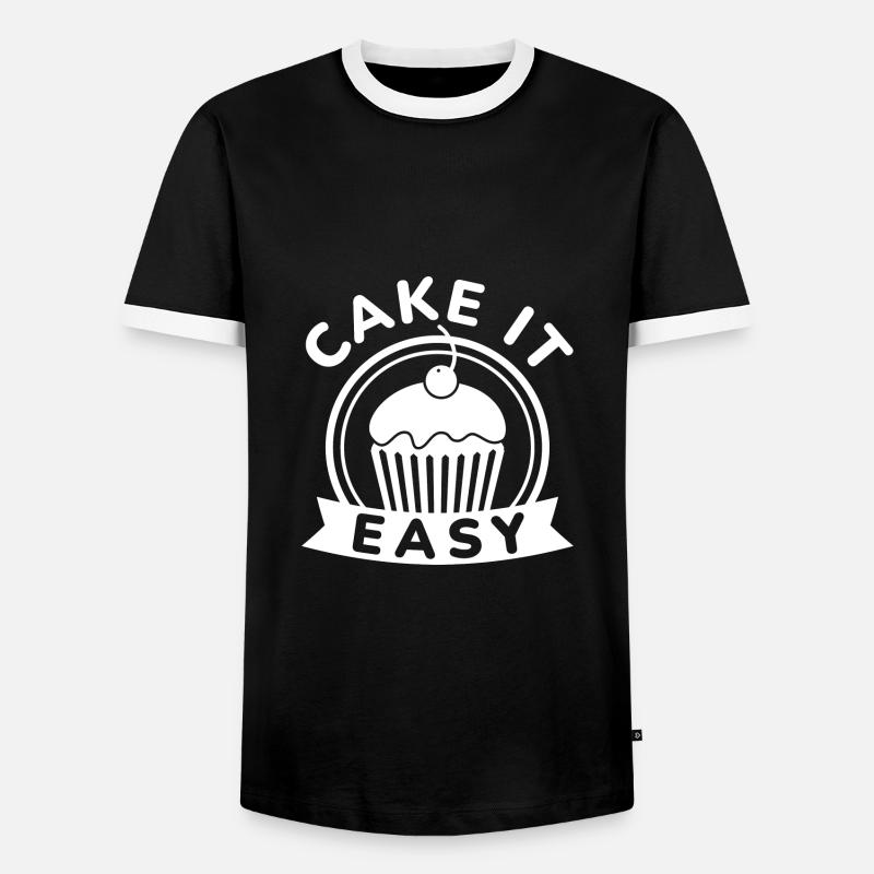 Cake It Easy - Männer Kontrast-T-Shirt - Schwarz/Weiß