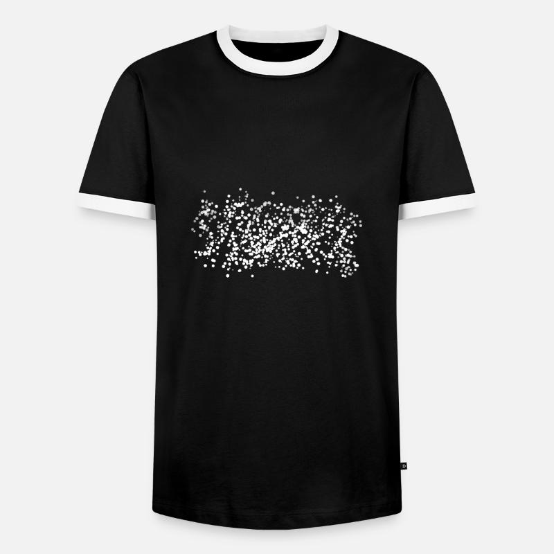 Dots Pattern Glossy Point - Men's Ringer Shirt - black/white