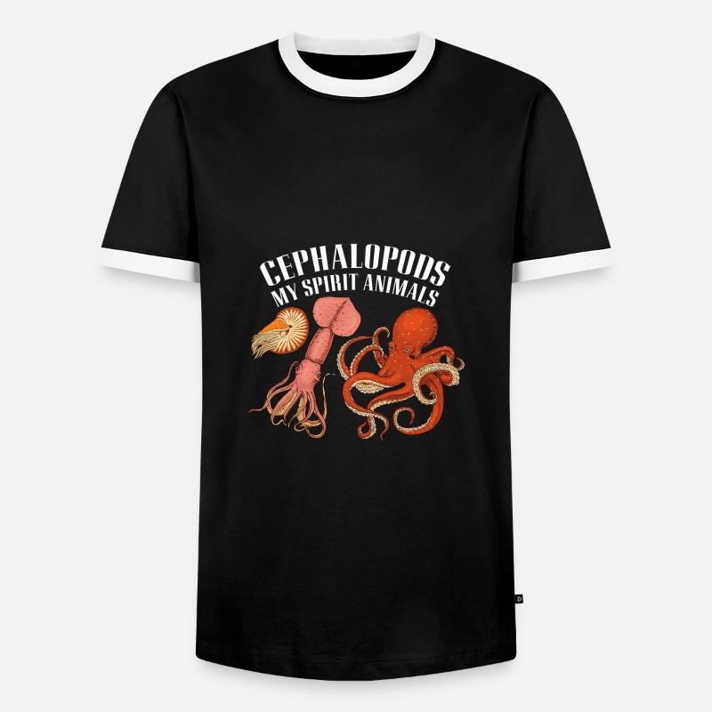 Cephalopod octopus octopus squid - Men's Ringer Shirt - black/white