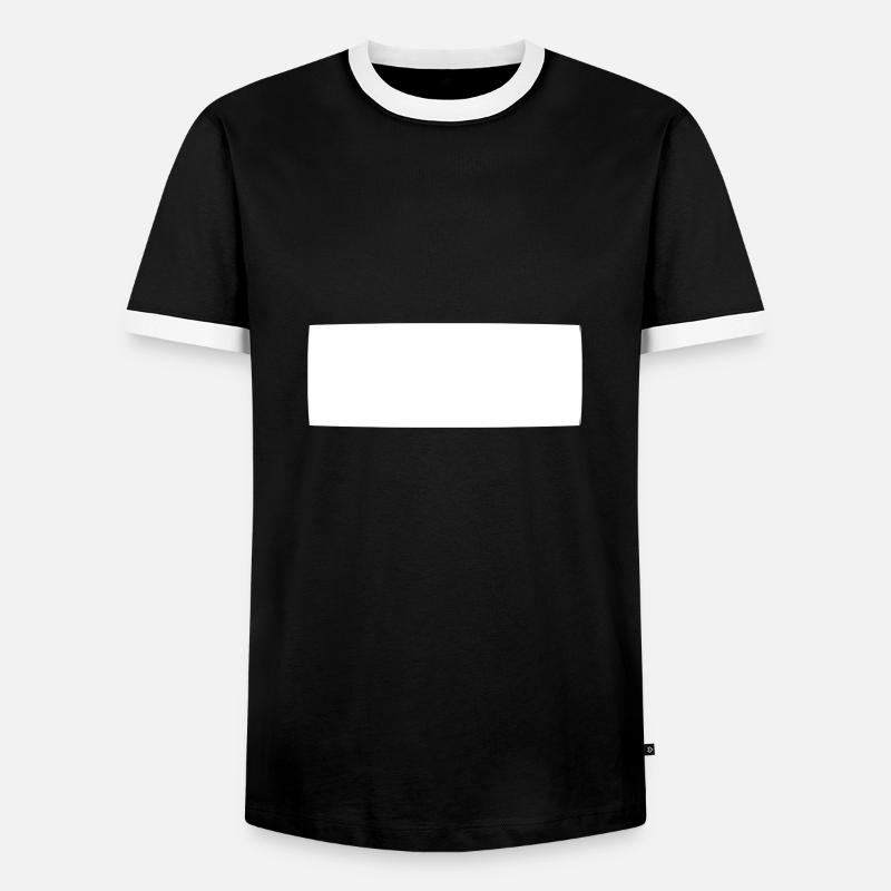 shape rectangle square shape - Men's Ringer Shirt - black/white