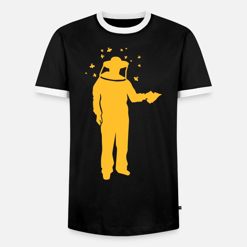 Beekeeper - Men's Ringer Shirt - black/white