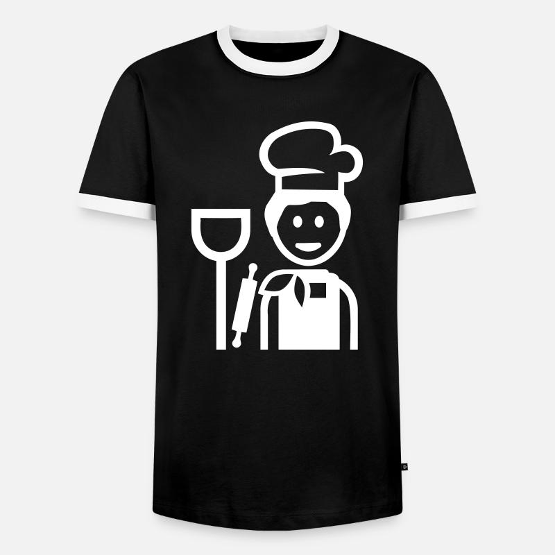 Baker - Men's Ringer Shirt - black/white