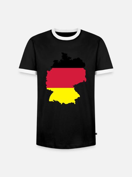 Deutschland - Men's Ringer Shirt - black/white