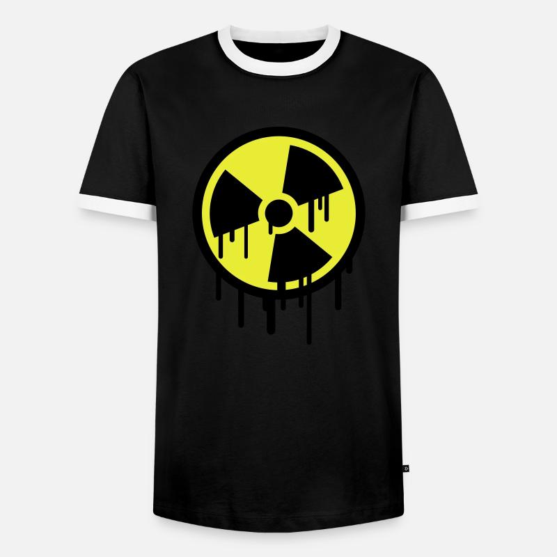 Atom Symbol Graffiti - Männer Kontrast-T-Shirt - Schwarz/Weiß