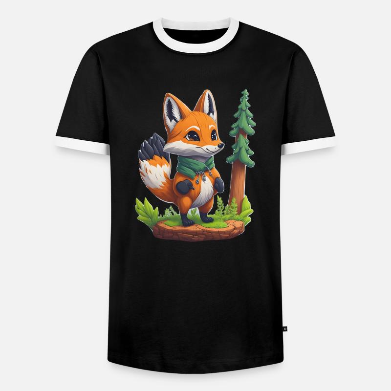Small tortoiseshell - Men's Ringer Shirt - black/white