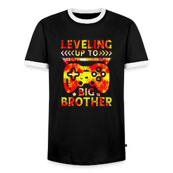 Big Brother Bébé Drôle Promouvoir Jeu Promu - T-shirt contrasté Homme - noir/blanc - Devant - AI Model Female 172 light (172cm) & AI Model Male 178 light (178cm)