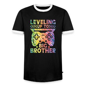 Big Brother Bébé Drôle Promouvoir Jeu Promu - T-shirt contrasté Homme - noir/blanc - Devant - AI Model Female 172 light (172cm) & AI Model Male 178 light (178cm)