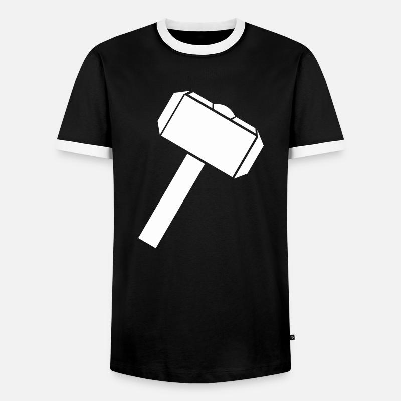 Hammer 01 - Men's Ringer Shirt - black/white