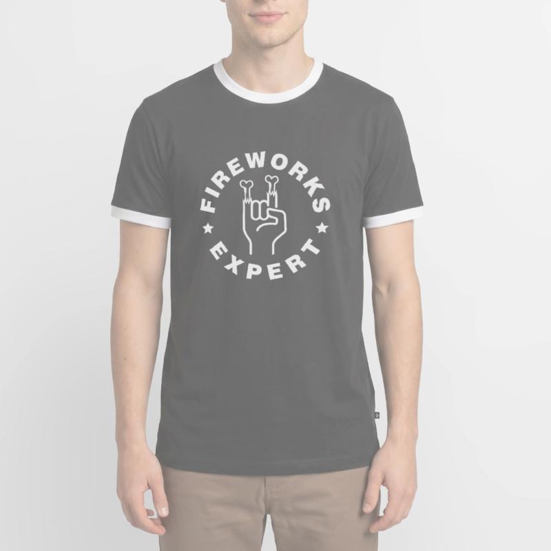 Fireworks Expert Firework Firecracker Cracker Pyro Men's Ringer Shirt